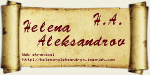 Helena Aleksandrov vizit kartica